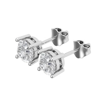 6 MM Round Cut Stud Earrings