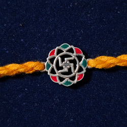 925 Silver Swastik Rakhi