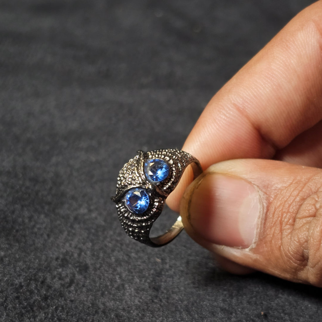 Void Raven Ring (Obsidian Eyes)