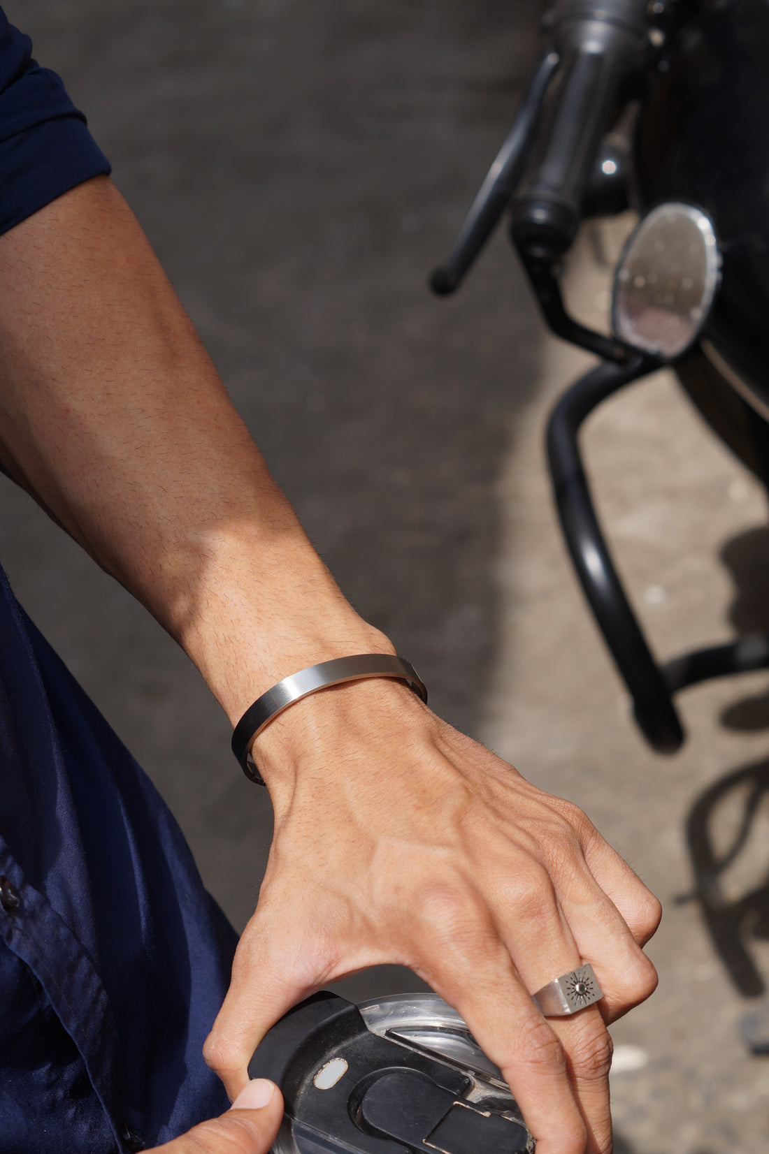 Minimal Silver Cuff Bracelet