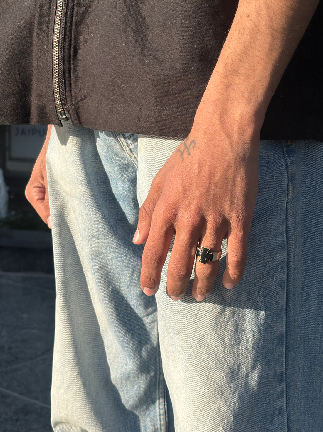 Black Cross Ring