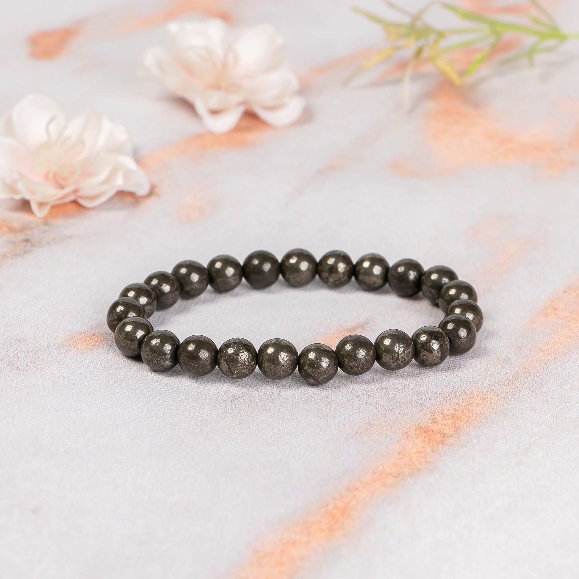 Pyrite Bracelet - Natural Gemstone Jewelry for Spiritual Pyrite Bracelet - Natural Gemstone Jewelry for Spiritual